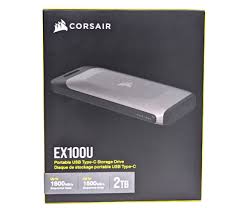 CORSAIR EX100U 2TB SOLID STATE TYPE-C  PORTABLE STORAGE DRIVE CSSD-EX100U2TB